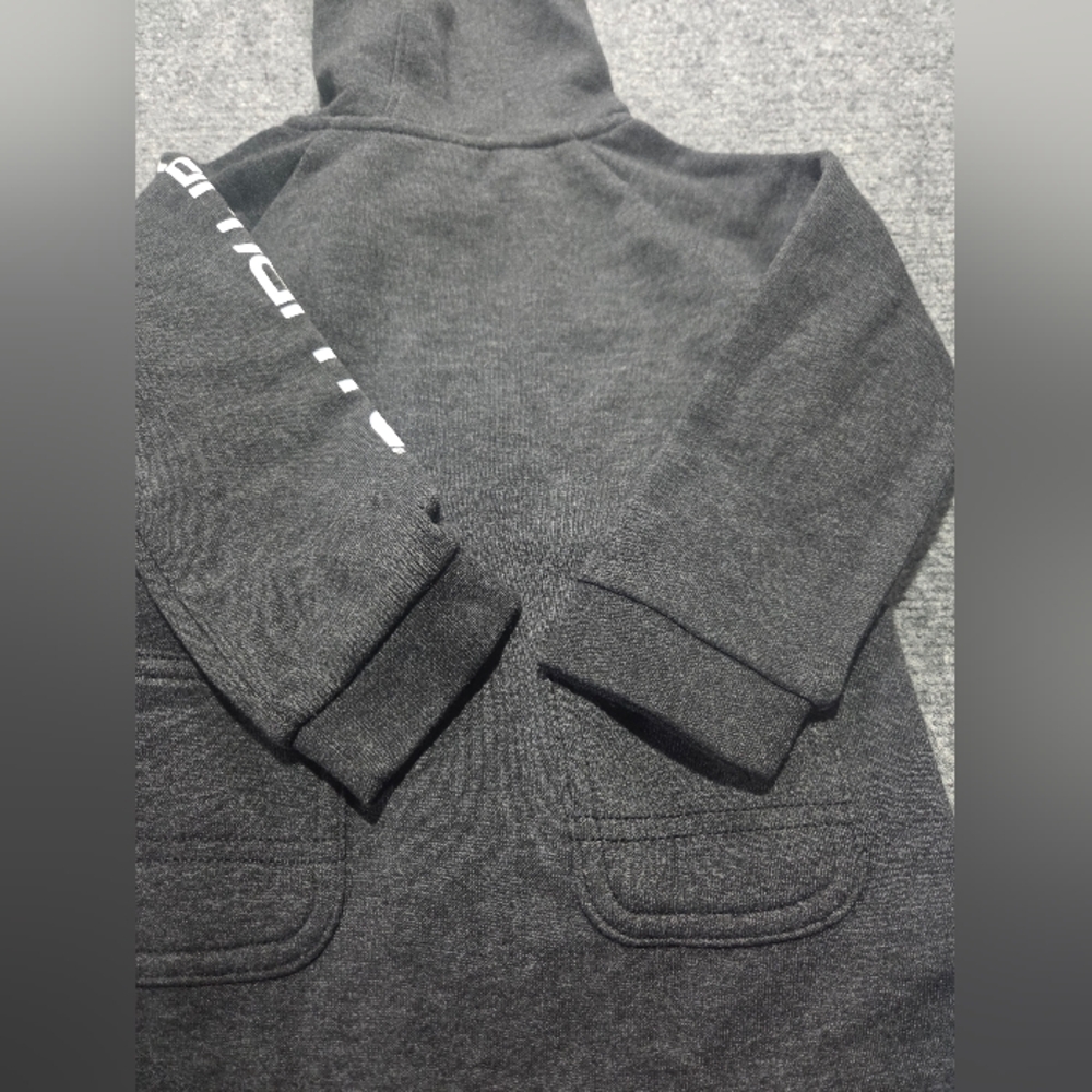 Carhartt Baby 24M Hooded Zip Up Romper Gray Logo Sleeve One Piece - Picture 11 of 11